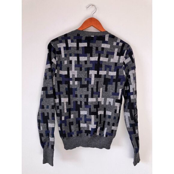 Viktor & Rolf Geometric Floral Print Knit Sweater Multi Size Medium - Picture 3 of 8